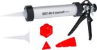 Aluminiowy pistolet do kartuszy z zestawem do wygładzania fug, 5 el.