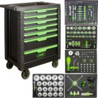 Wózek narzędziowy 7 szuflad + 256 narzędzi samochodowych
